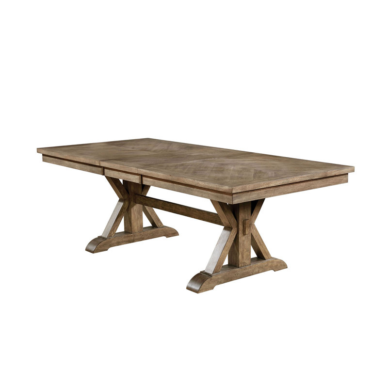 Harless Extendable Trestle Dining Set, 9 Pieces