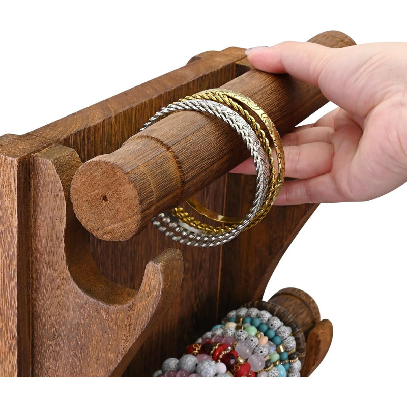 Présentoir à bijoux 3 pièces, Brun