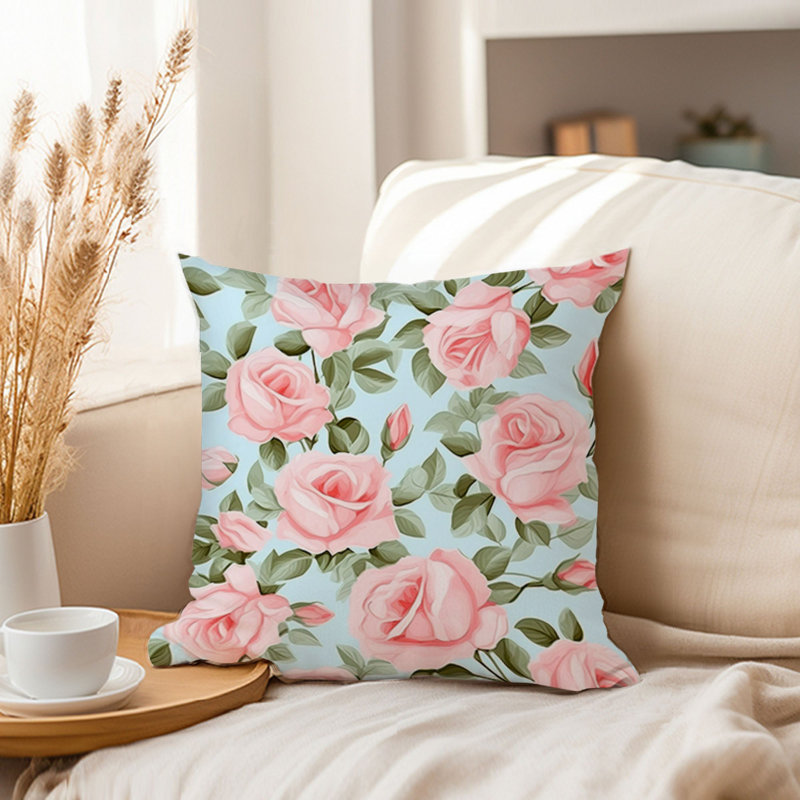 Animals William Morris Birds Damask Pattern I Cottage, 18" H x 18" W, Floral Rose Flowers Symphony VIII