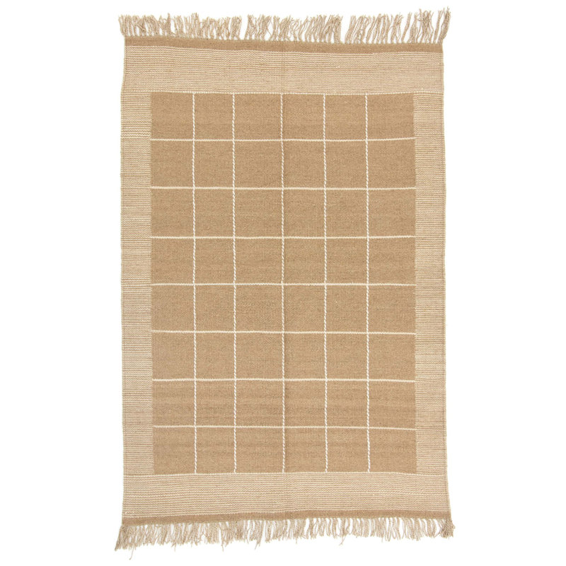 Geometric Wool Hand Woven 150cm X 218cm Area Rug