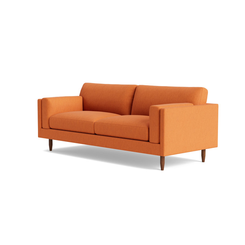 Skinny Fat Sofa ("85"), Performance Weave - Carrot