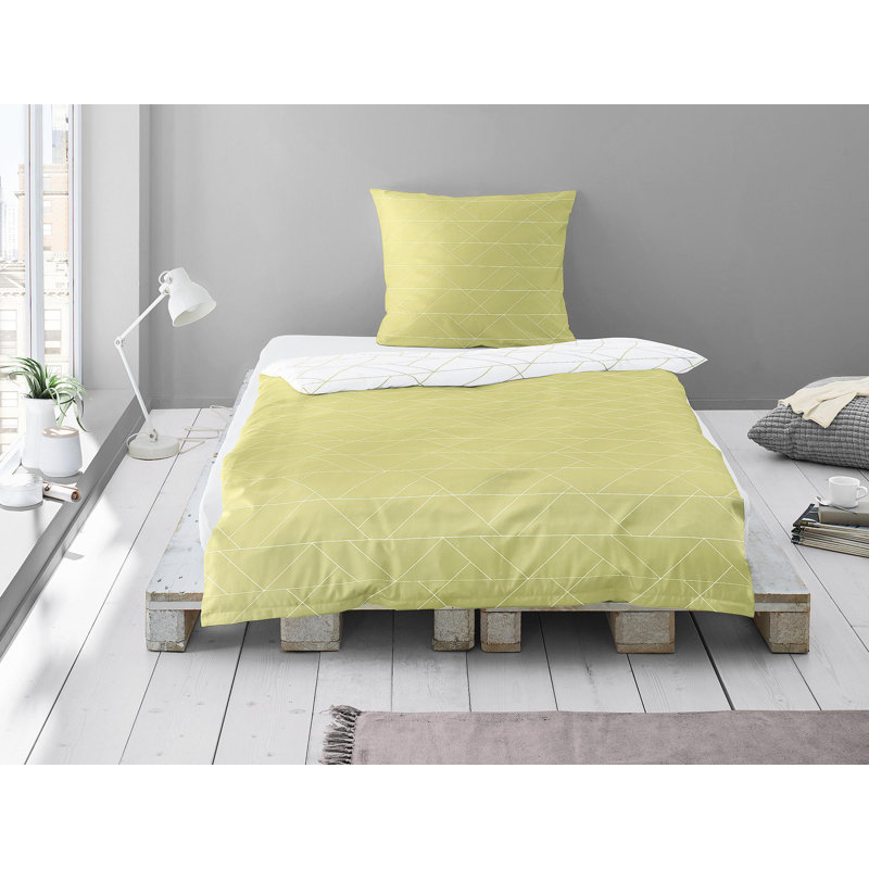 Palma Duvet Cover Set, Single Duvet Cover + 1 Pillowcase, Kiwi