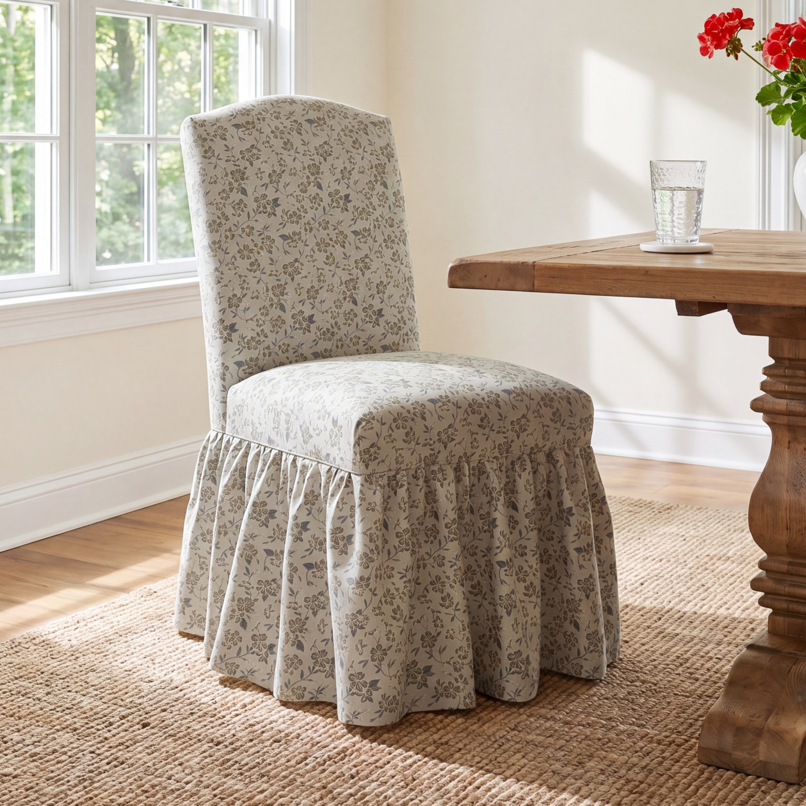 Stoffer Home x Cloth & Co. Thelma Dining Chair, Dogwood Floral Flint