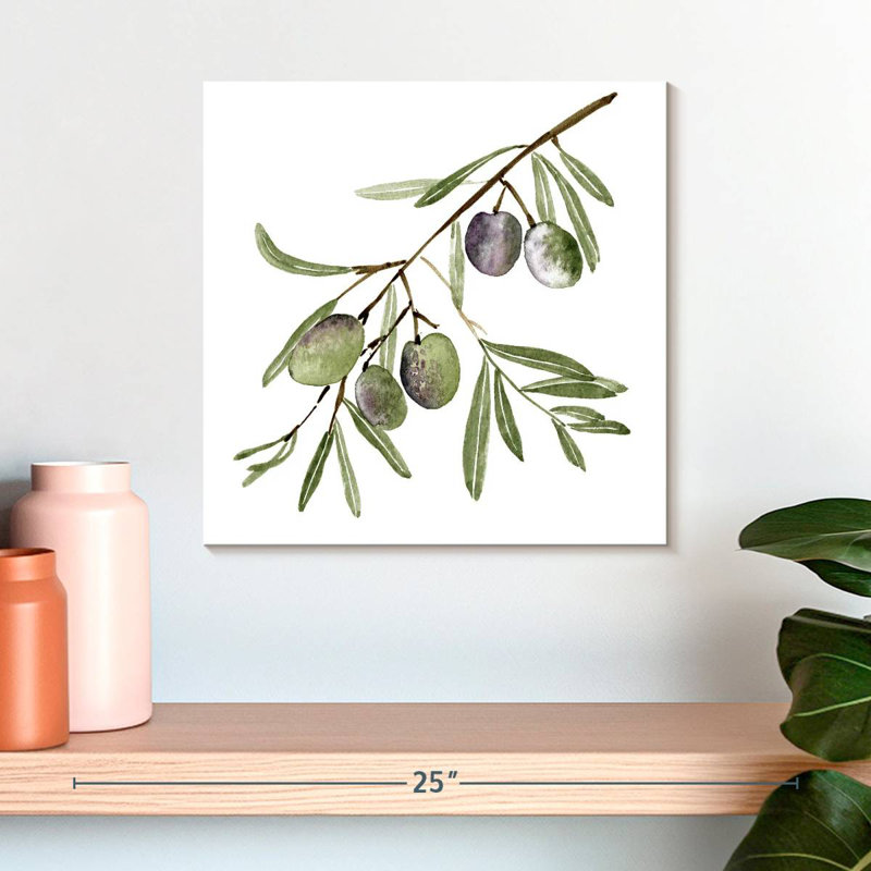 Branche d'olive fraîche Harnek I, H 16 po x l 16 po