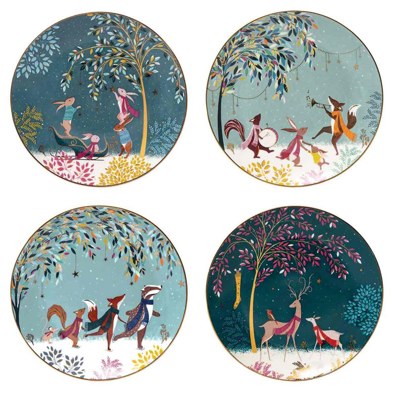 Sara Miller, Woodland Tales - Assorted Plates