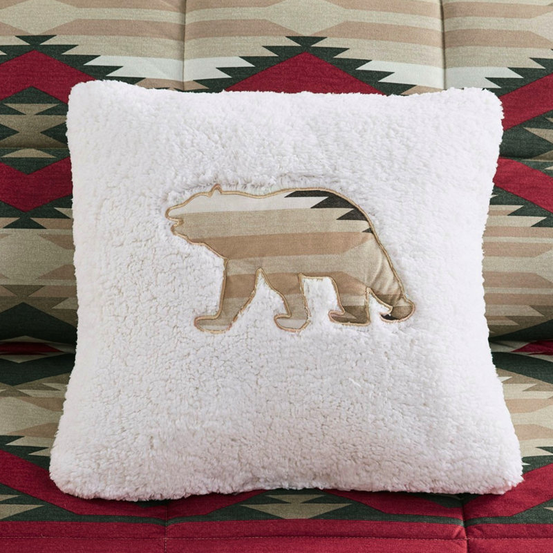 Édredon très grand avec coussin décoratif - Matériau semblable à de la flanelle, imprimé à motif écossais, 2 taies décoratives, et literie 100% lavable à la machine pour un confort optimal