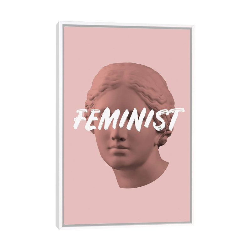 Terracotta Venus Head - Print on Canvas, 66.04 cm H x 45.72 cm W, White Framed