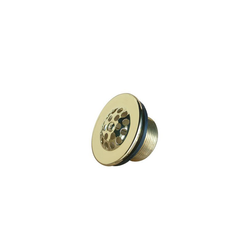 Grid Shower Drain, Polished Brass