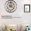 Horloge murale rustique 3D artisanale en bois, engrenage, style vintage, 58 cm, couleur or, idéale pour salon, bureau ou bar.-296204348