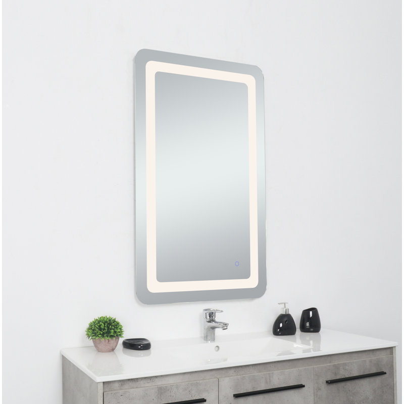 Miroir mural Juliane, Rectangle, 40 po x 20 po