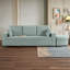 Canapé d'angle trois places avec pouf de rangement, port de chargement USB et porte-gobelets-340900969