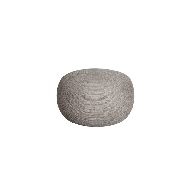 Circle Outdoor Ottoman, Taupe