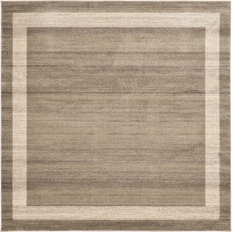 Merrie Light Brown/Ivory Rug, Square 244cm