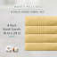Ensemble de serviettes de bain 100% coton 100% coton zéro torsion Robbs Home Weavers 500GSM, 16 po x 24 po (4) (4 serviettes à main), jaune-130204316-130204318