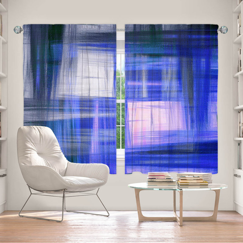 Room Darkening Curtain Pair, Blue, 56" W x 78" L