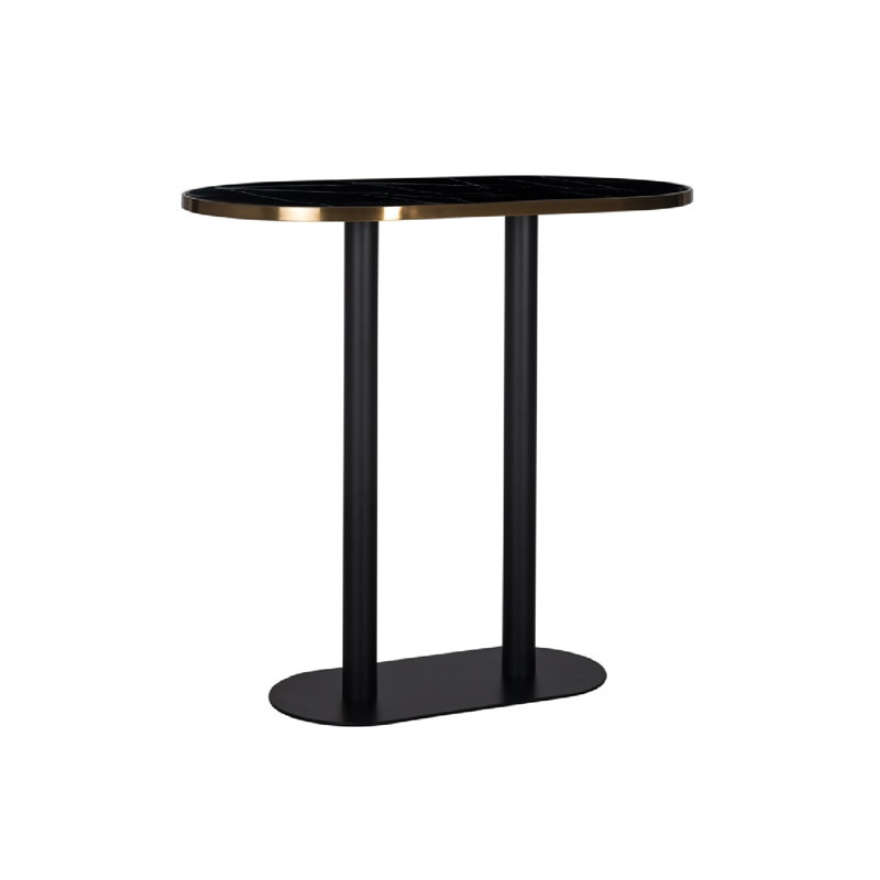 Zenza Oval Metal Base Dining Table, 44"