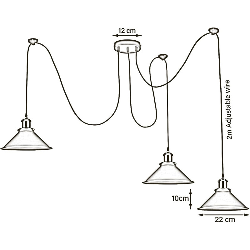 - Light Gray Cone Pendant, 3, No