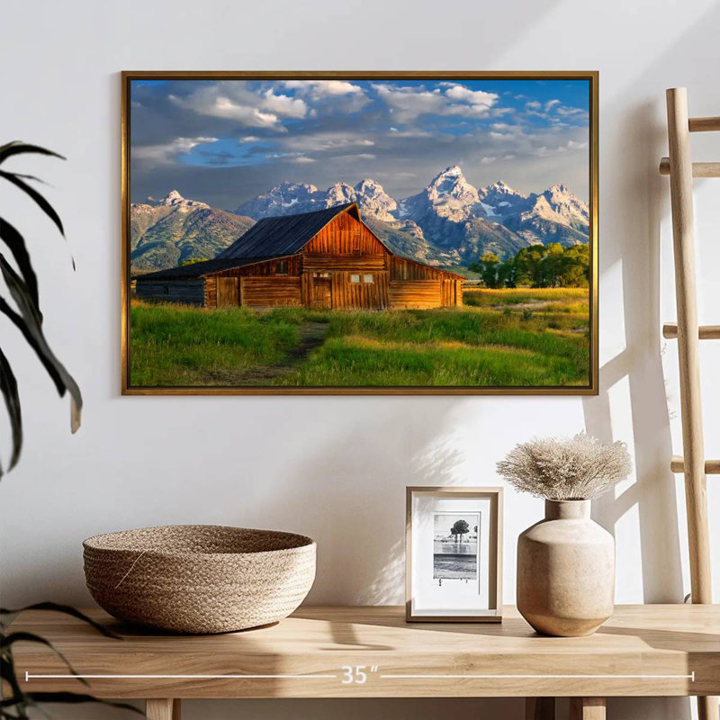 Parc national de Grand Teton, Wyoming, 25 po x 17 po, Cadre flottant doré
