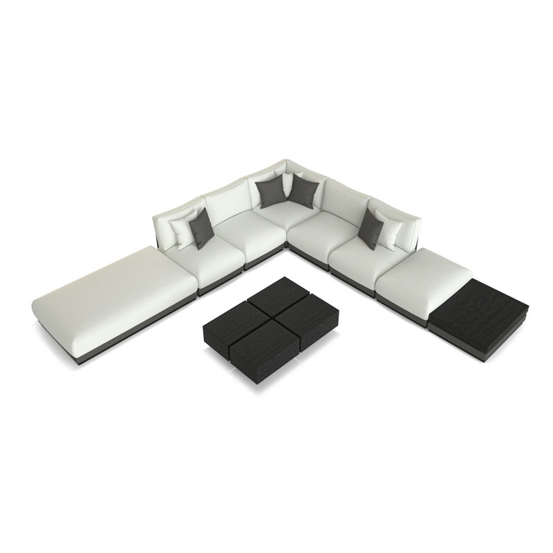 Ensemble d'extérieur Caelus, Blanc, Noir, noir, noir, noir