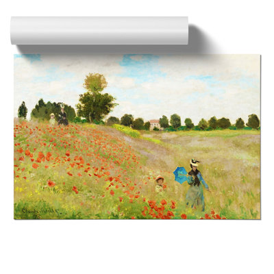 Poppy Field by Claude Monet - Frameless Print