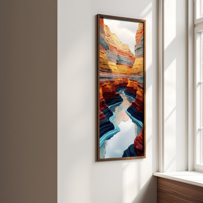 Élégante peinture décorative en panneau de fibres à densité moyenne, 15,8 po x 47,2 po | 100% UV imprimé sur panneau de fibres à densité moyenne de 3 mm avec cadre durable en bois de pin 100% (épaisseur: 0,14 pouce) | Art mural parfait pour le salon, la chambre à coucher et le bureau