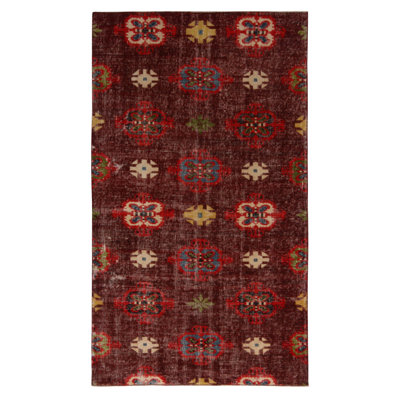 Tapis décoratif mauve en laine noué à la main de conception unique noué à la main 46 pi x 80 pi