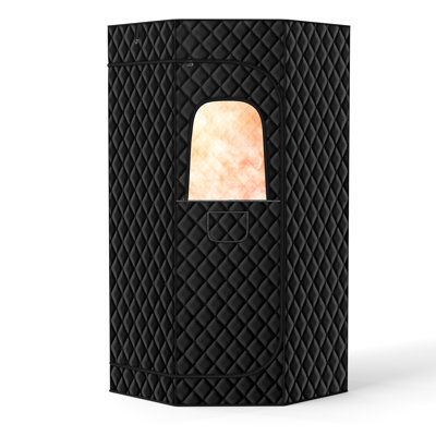 Boîte à sauna portable pour sauna à domicile, tente de sauna pour tout le corps avec cuiseur à vapeur 3 L 1500 W, grande chaise pliante, télécommande, bain de vapeur personnel pour spa, gymnase, 3 pi x 3 pi x 6,2 pi, noir