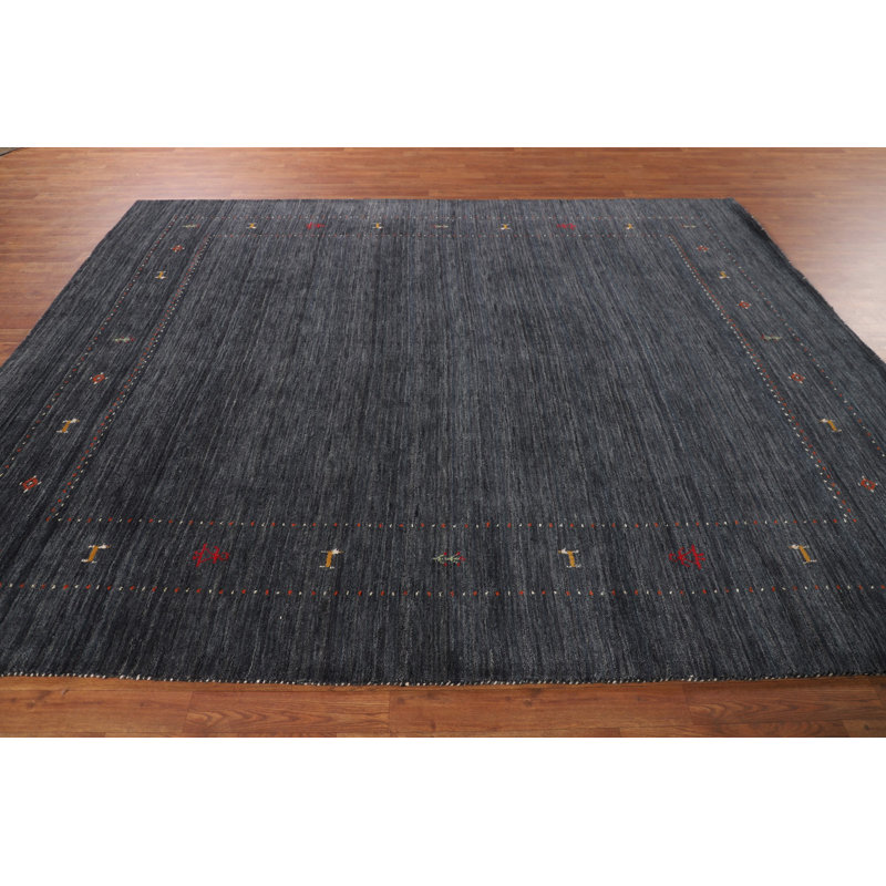 Tapis tribal bleu marine Gabbeh 8