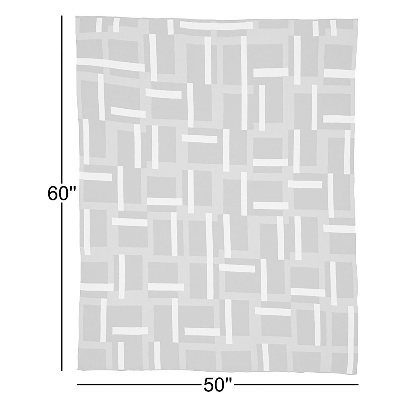Modern Knit Throw Blanket, Gray
