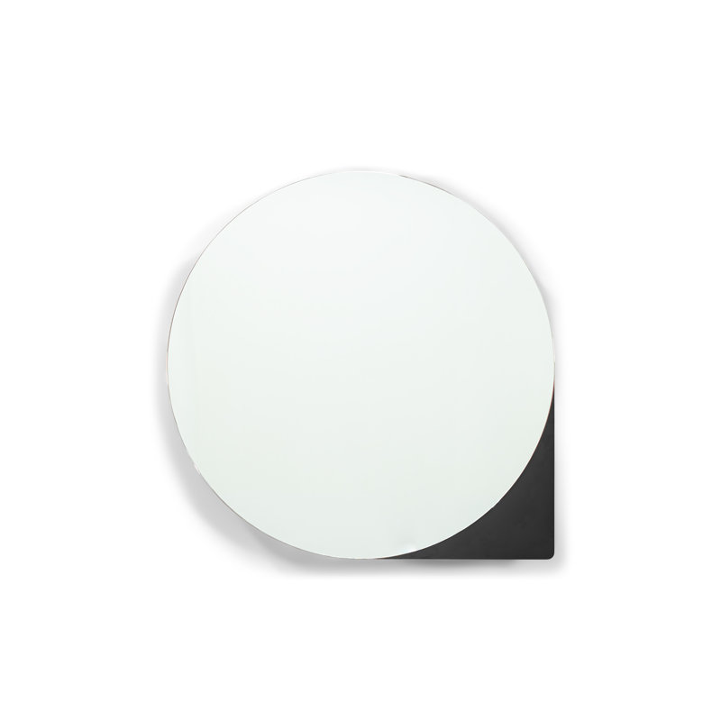 Spinder X BUDDE Steel Mirror, 35 cm H x 35 cm W, Black