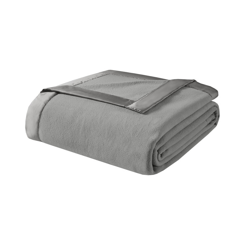 Soft Microfleece Blanket for All Seasons, Gray
