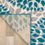 Tapis bleu / ivoire / gris clair à motif floral-92754406