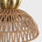 1-Light Woven Rattan Dome Pendant Light With Glass Shade-800980119