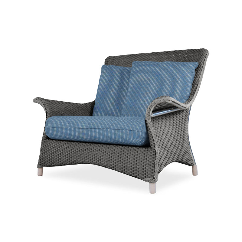 Mandalay Outdoor Lounge Chair, Loveboat Mint, Linen