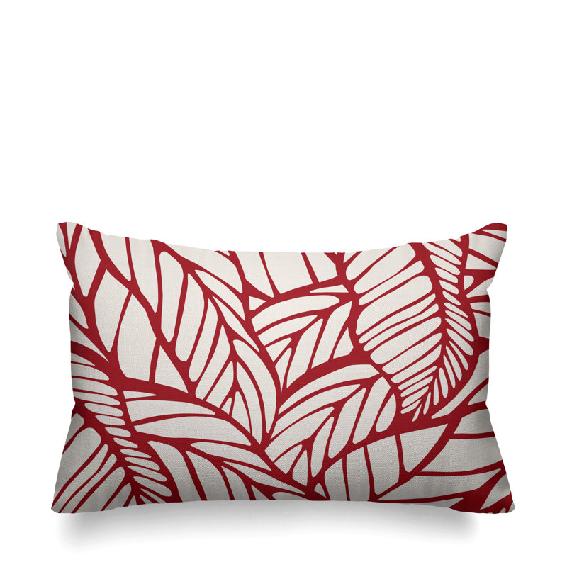Housse et insert de coussin d'extérieur, Rouge
