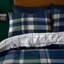 Brushed Tartan Check Reversible Soft and Cosy Duvet Cover Set-72517971-72517973