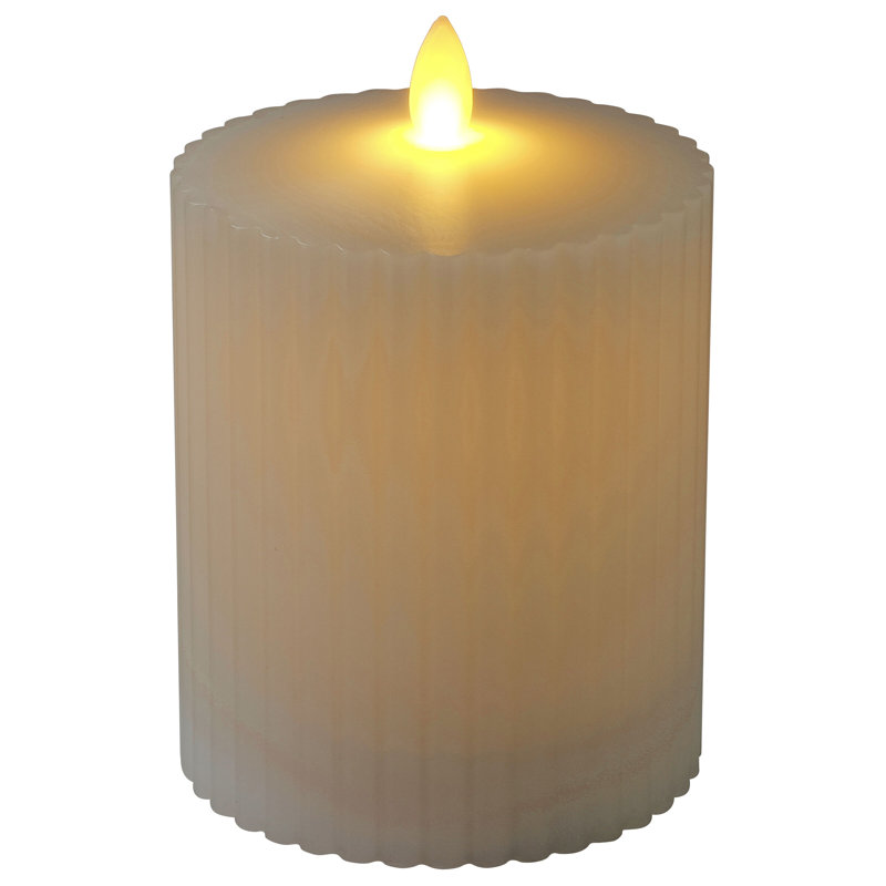 Fluted Wax Pillar, 4x6 Inch