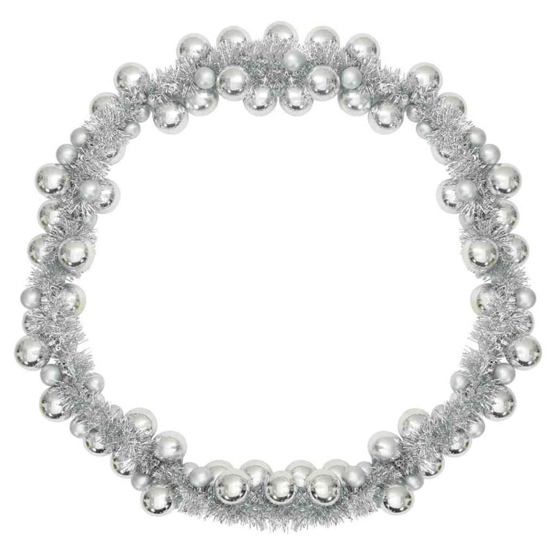 vidaXL Christmas Ball Garland 186 cm Polystyrene, Silver