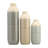 Chartres Stoneware Ceramic Vase - Textured Casual Home Decor Accent with Grid Relief Design-1709064340-1709064360