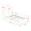 Lit plateforme simple tapissier avec capitonnage