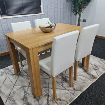 Altheda 4 - Person Pine Solid Wood Dining Set