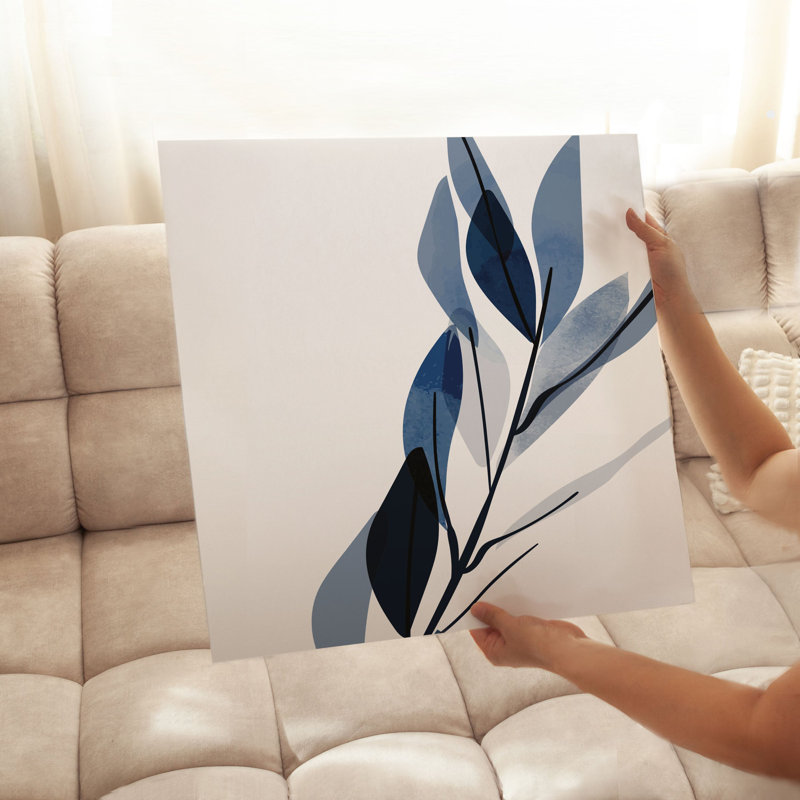 «Botanical Blue Botanical III», reproduction d'art moderne sans cadre, H 14 po x l 14 po