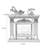 Walnut Solid Wood Freestanding Fireplace