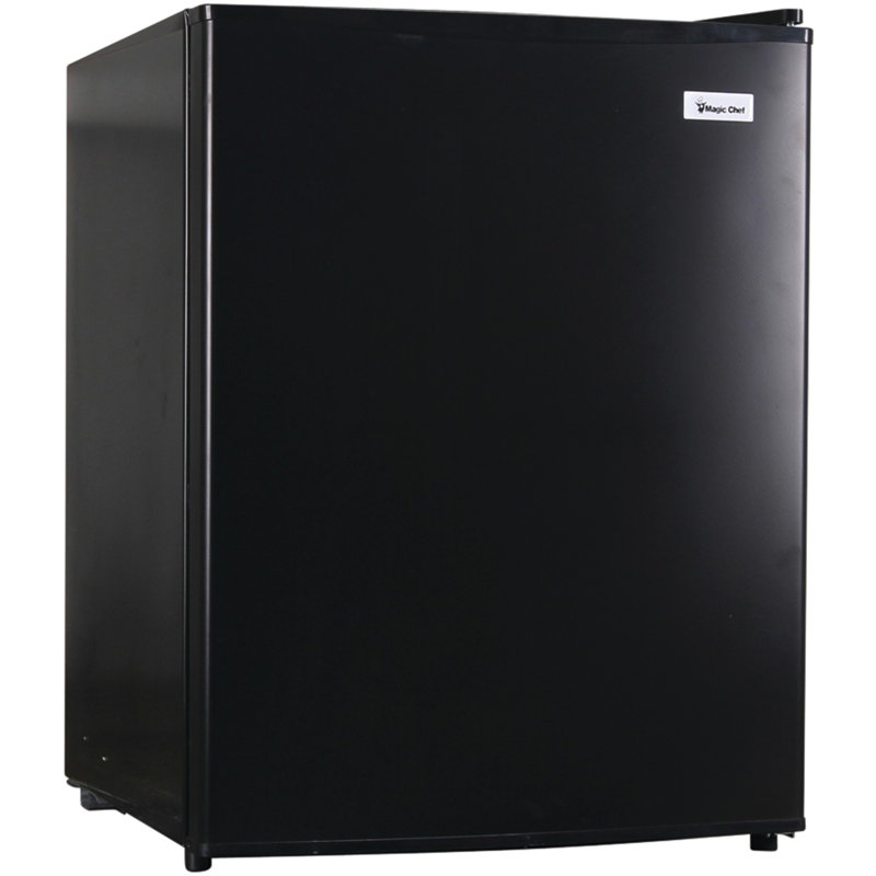 Compact Black Freestanding Smart Refrigerator with Reversible Door