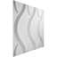 Panneau mural 3D 19,625 "x 19,625" en blanc (paquet de 10)