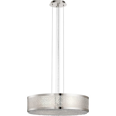 Lustre cylindrique unique à 8 lumières