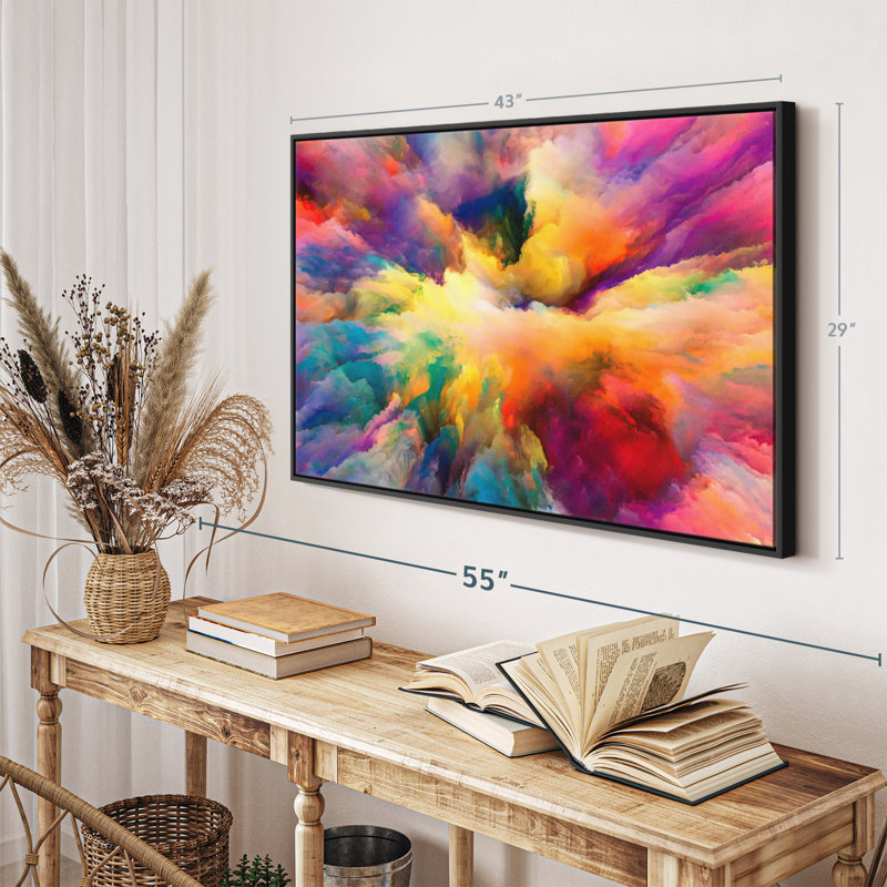 Impression sur toile abstraite Cloud Convergence, H 29 po x l 43 po