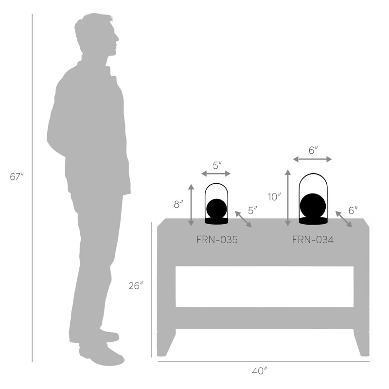 Lampe de table Myreta, H 8 po x l 5 po x P 5 po