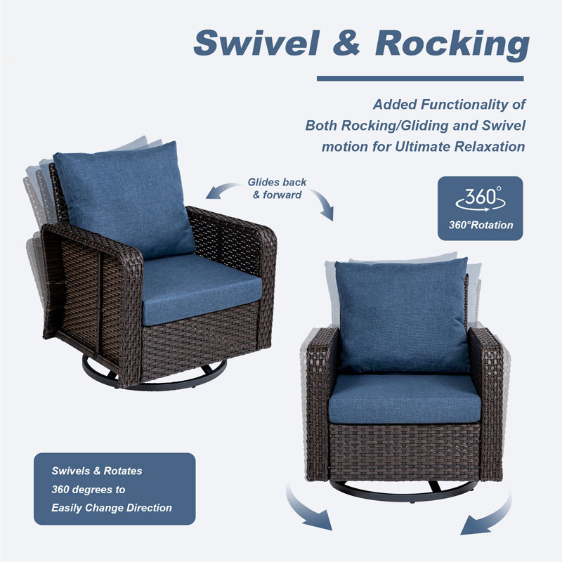 Deux chaises pivotantes + une table d'appoint, Café noir