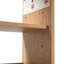 Meuble-lavabo réversible simple en résine 15,75 po avec pieds en bois massif, meuble-lavabo avec porte à pousser et tablette réglable